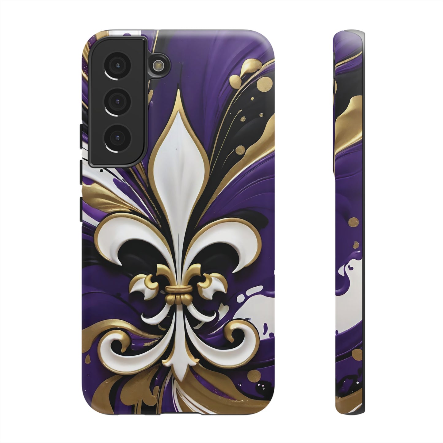 Purple and Gold Fleur-de-Lis 03