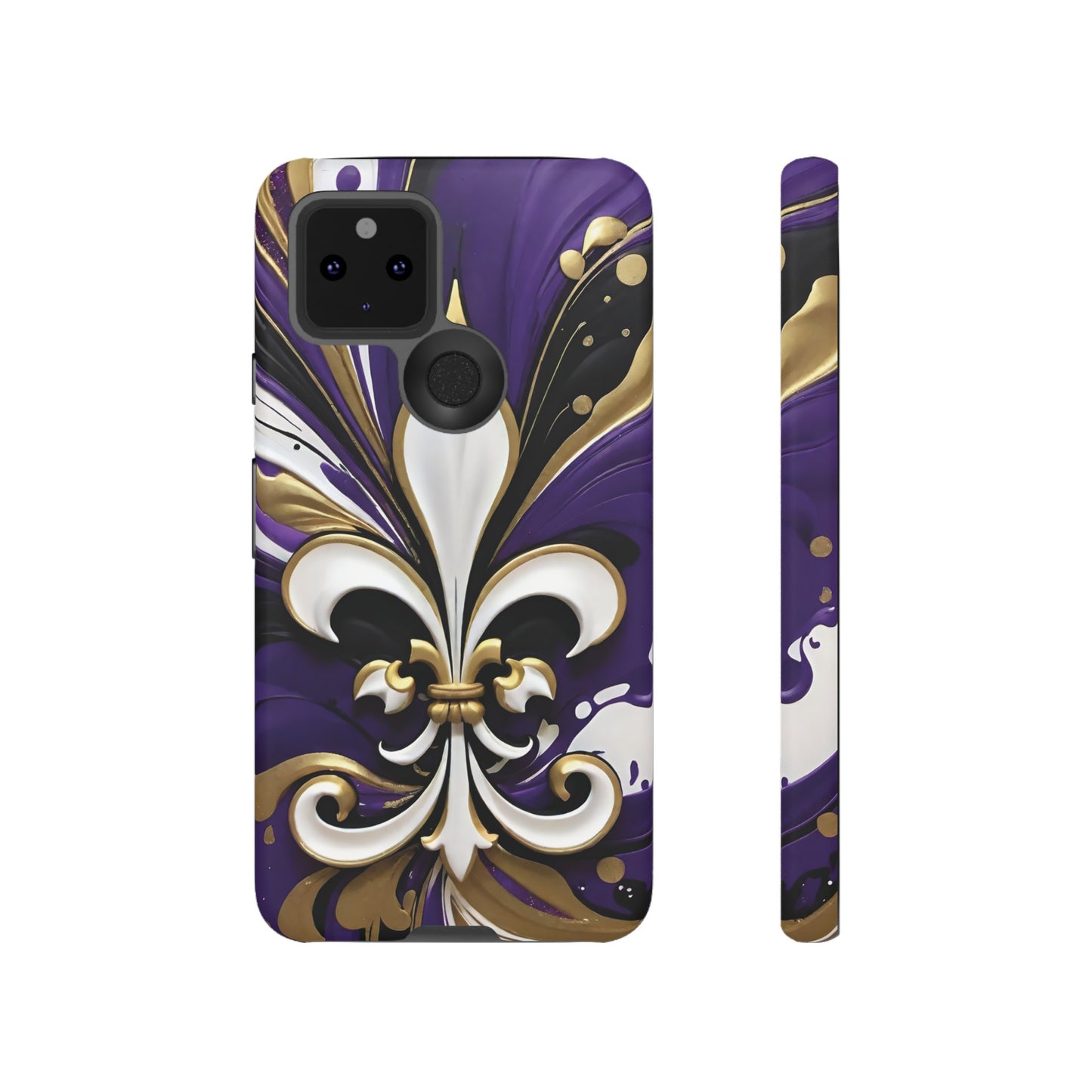 Purple and Gold Fleur-de-Lis 03