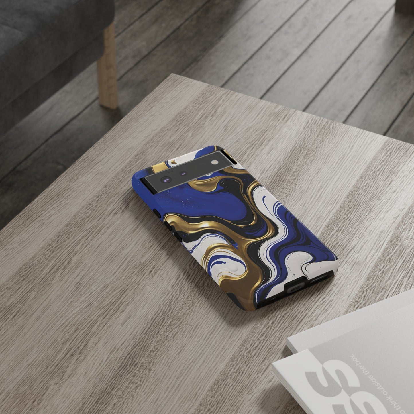 Blue and Gold Swirl 03