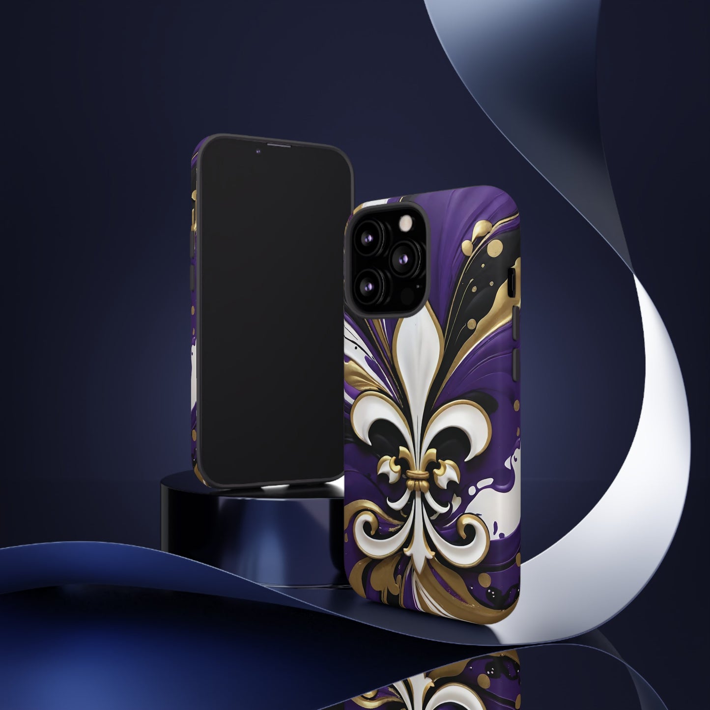 Purple and Gold Fleur-de-Lis 03