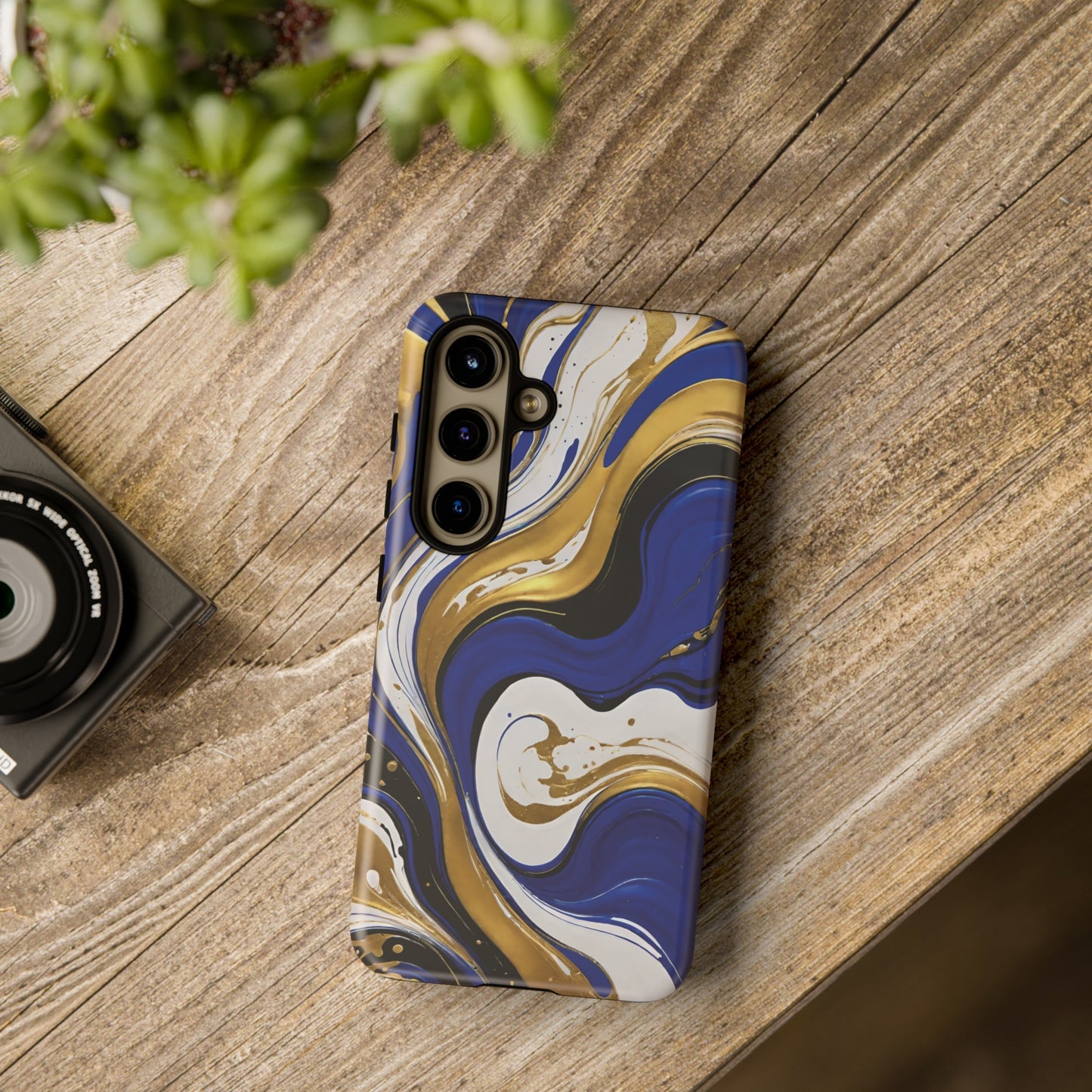 Blue and Gold Swirl 02