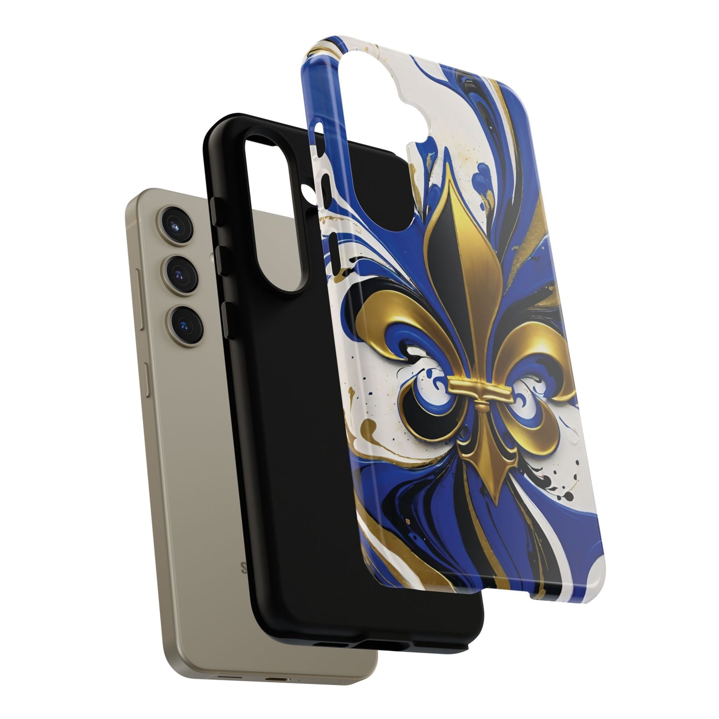 Blue and Gold Fleur-de-Lis 01