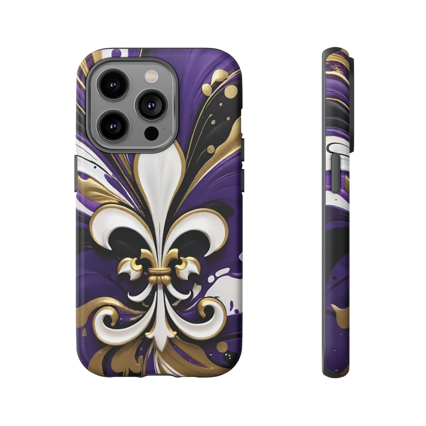 Purple and Gold Fleur-de-Lis 03