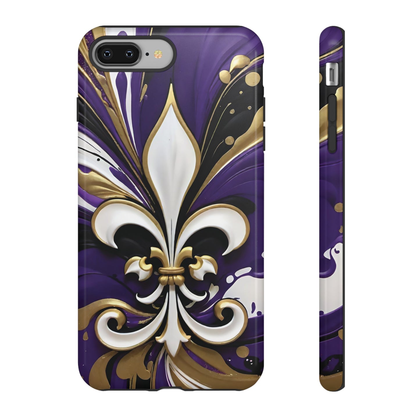 Purple and Gold Fleur-de-Lis 03