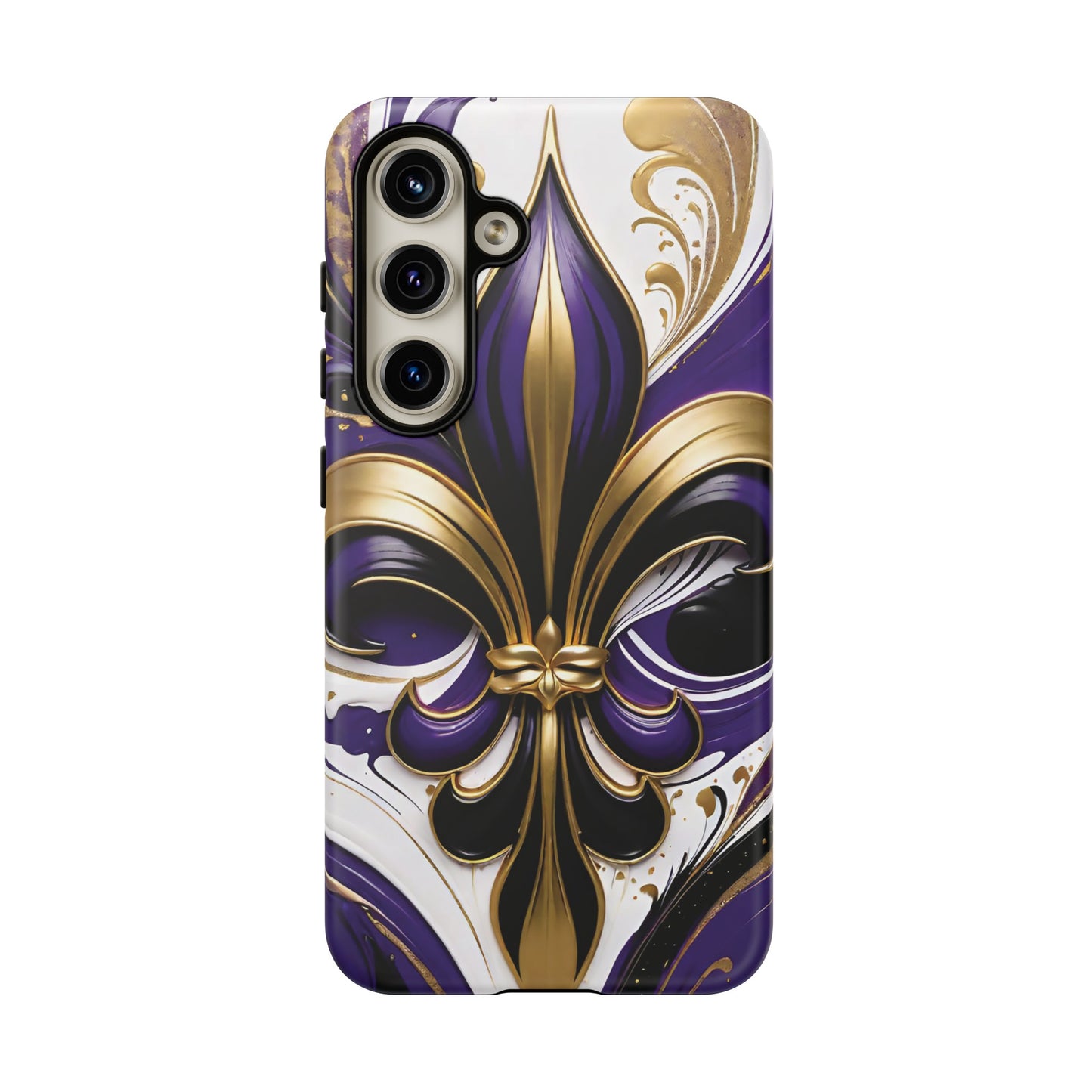 Purple and Gold Fleur-de-Lis 02