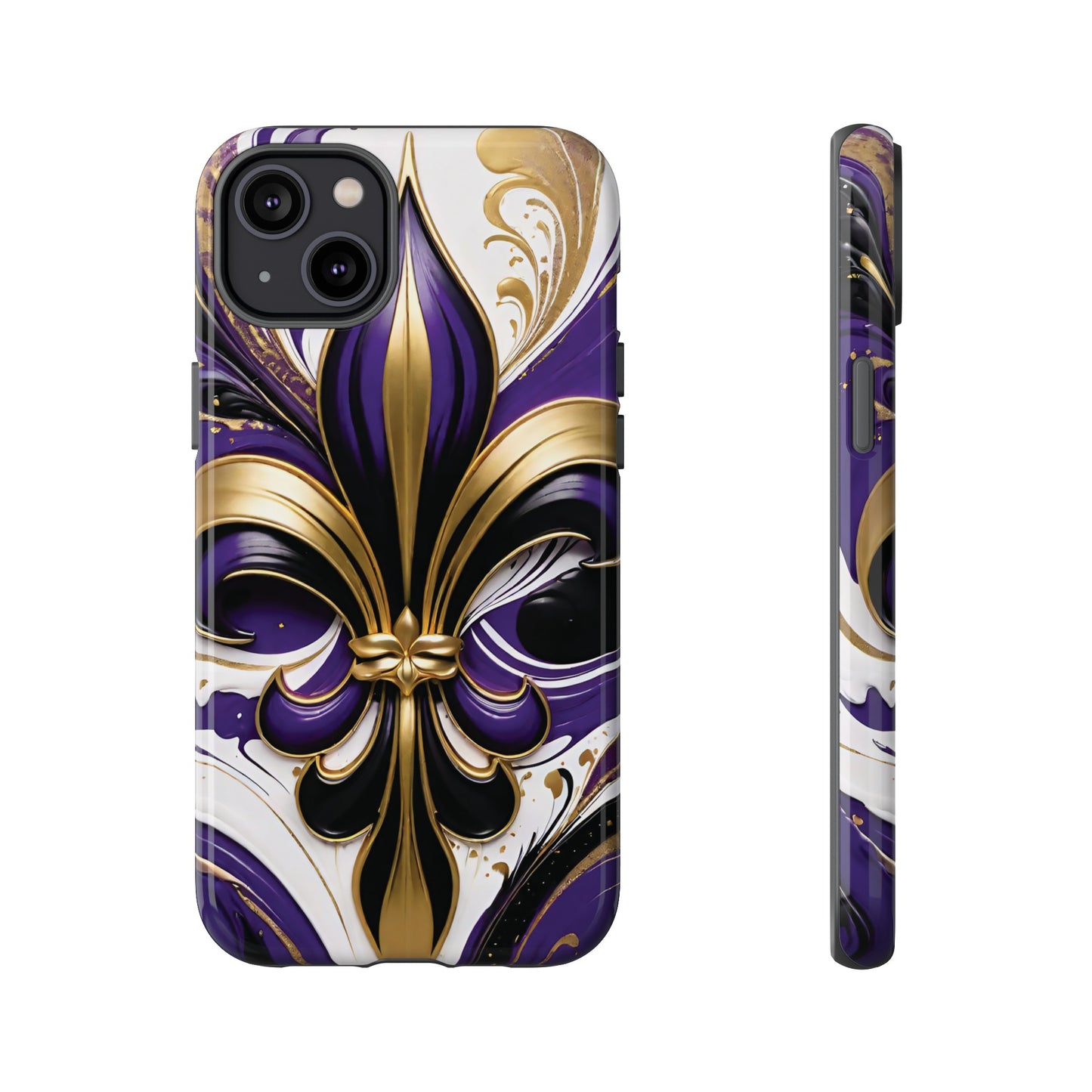 Purple and Gold Fleur-de-Lis 02