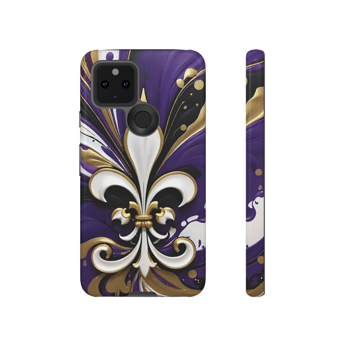 Purple and Gold Fleur-de-Lis 03