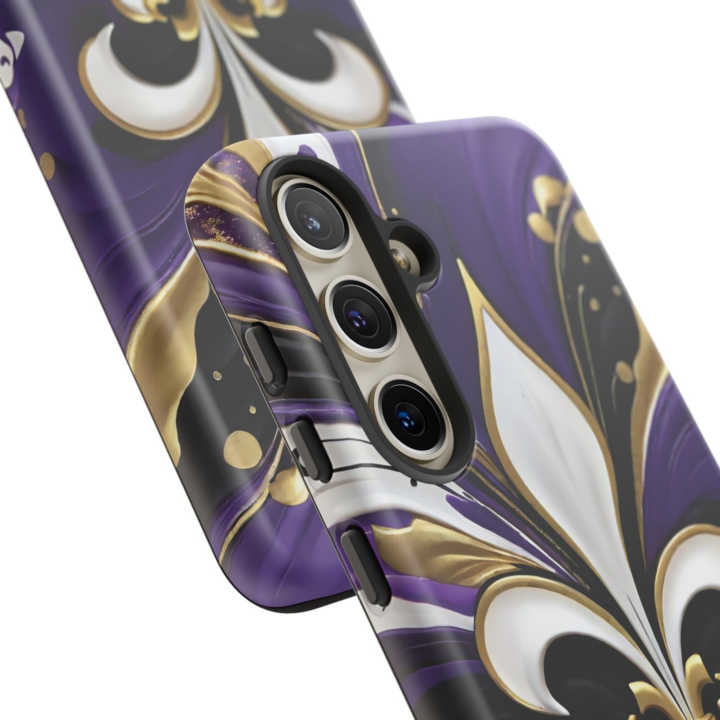 Purple and Gold Fleur-de-Lis 03