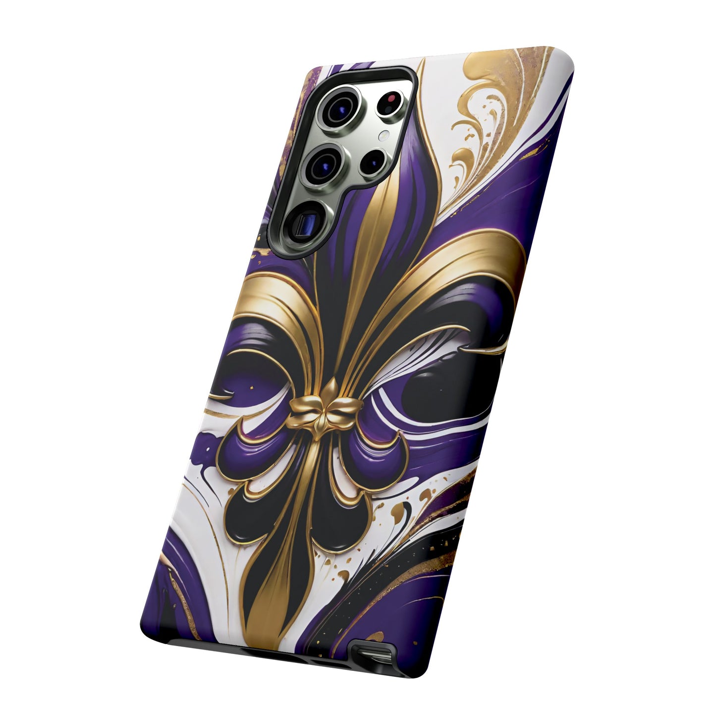 Purple and Gold Fleur-de-Lis 02