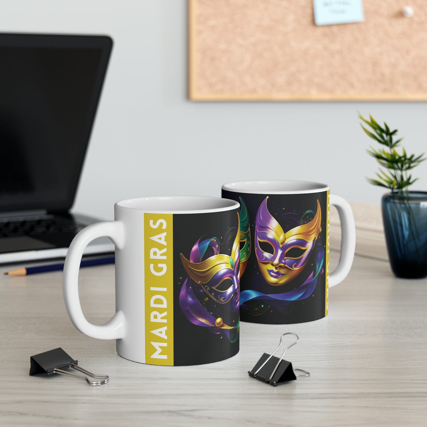 Mardi Gras Masks Mug 03, 11oz - ShadowCrafts Studio