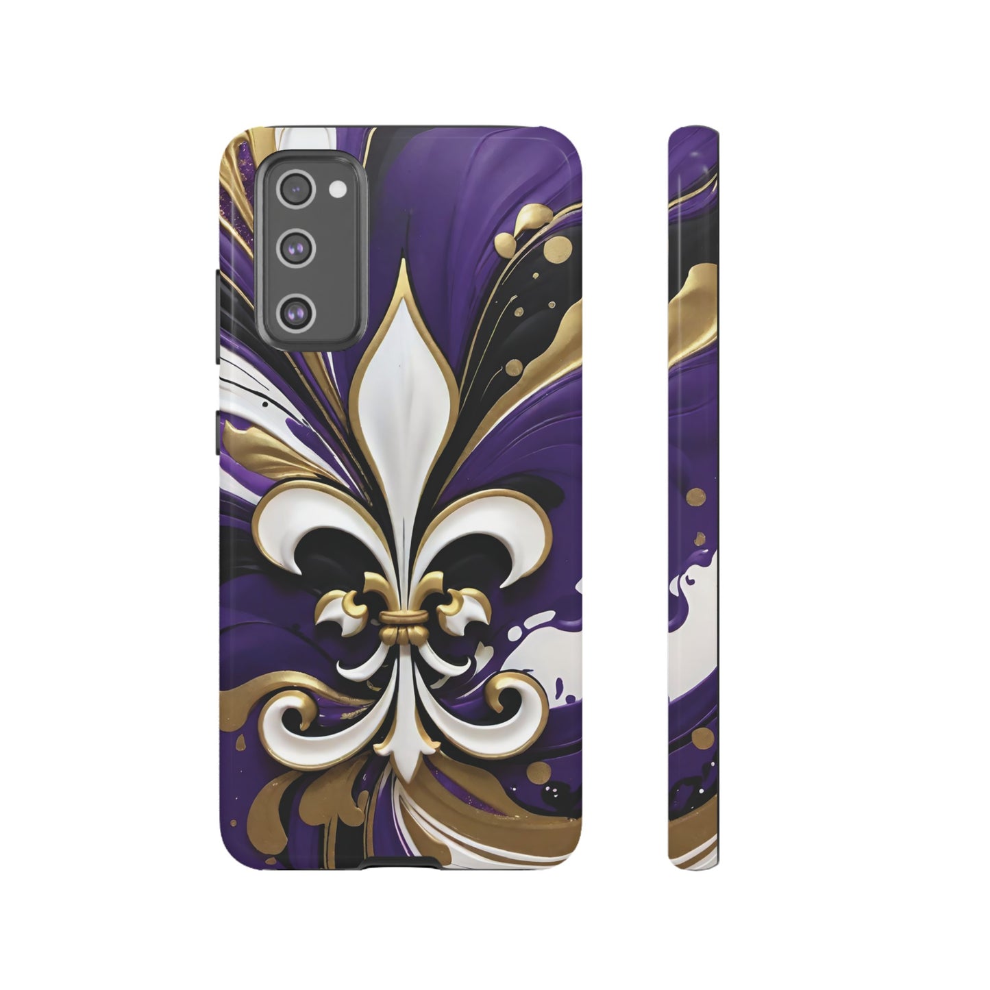 Purple and Gold Fleur-de-Lis 03