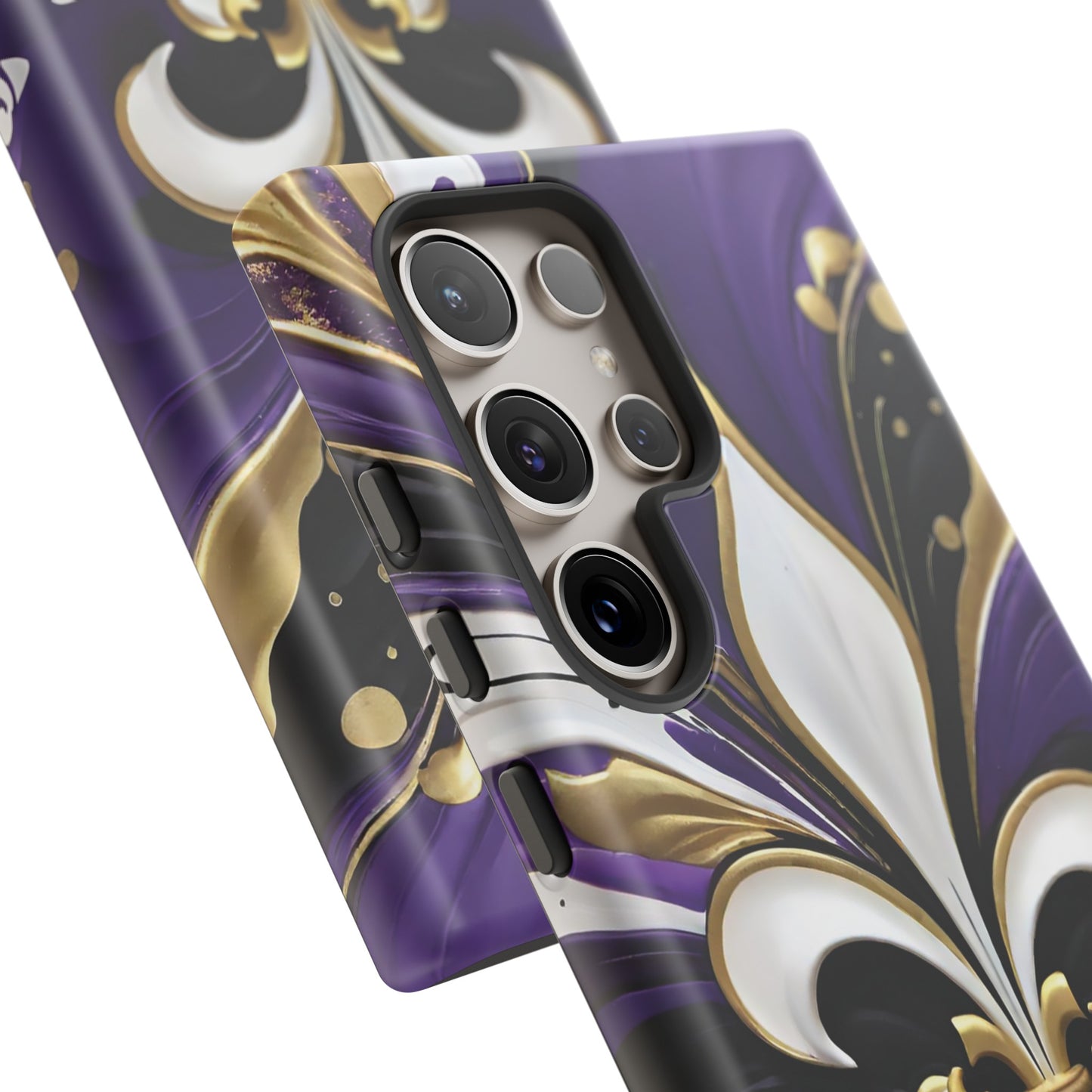 Purple and Gold Fleur-de-Lis 03