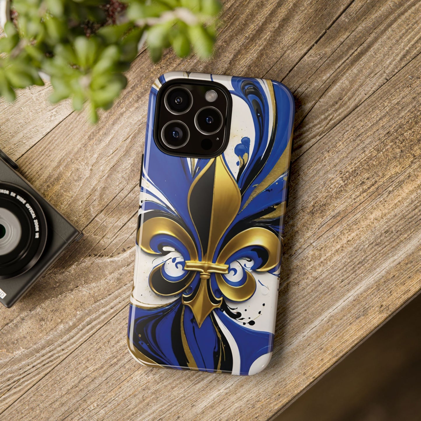 Blue and Gold Fleur-de-Lis 01