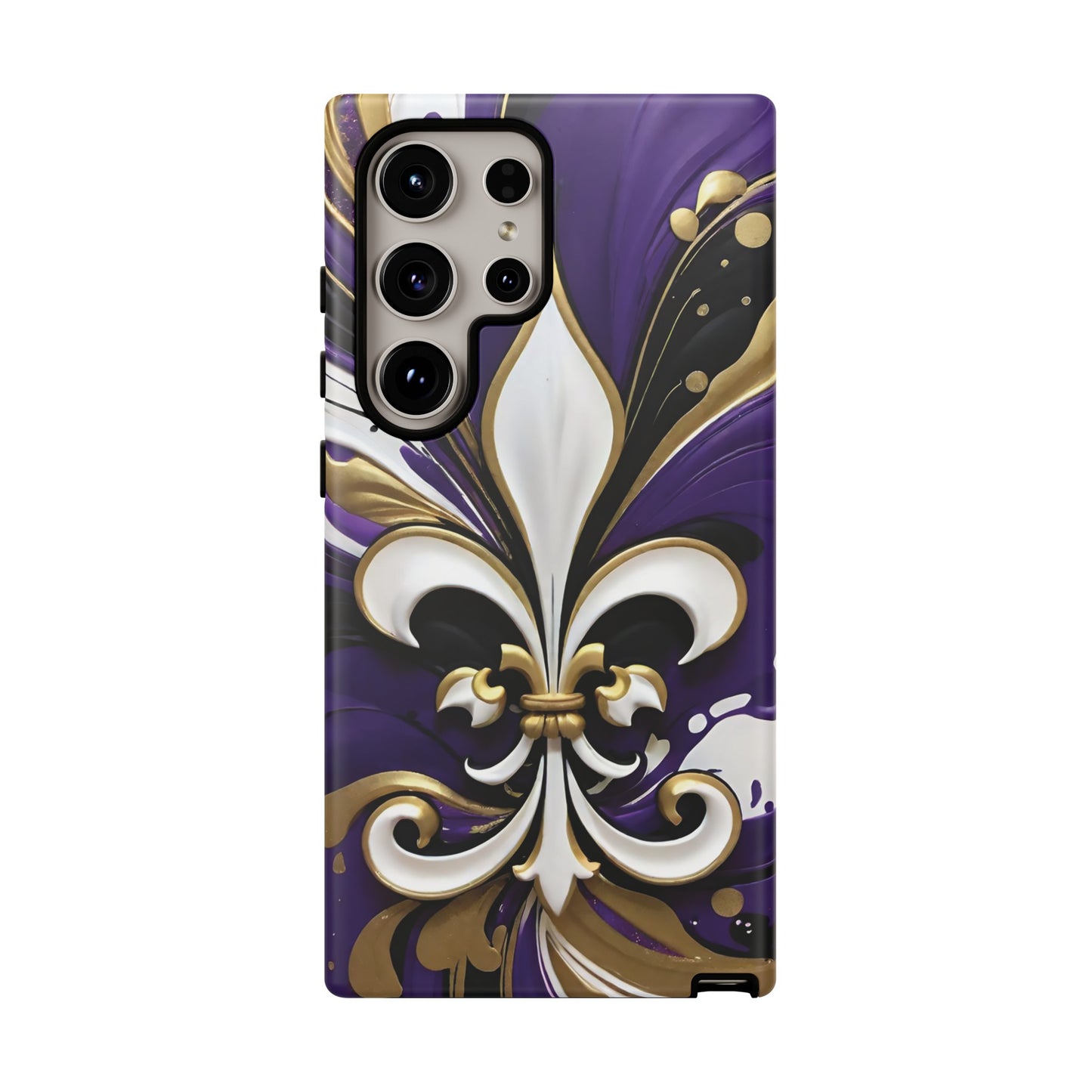Purple and Gold Fleur-de-Lis 03