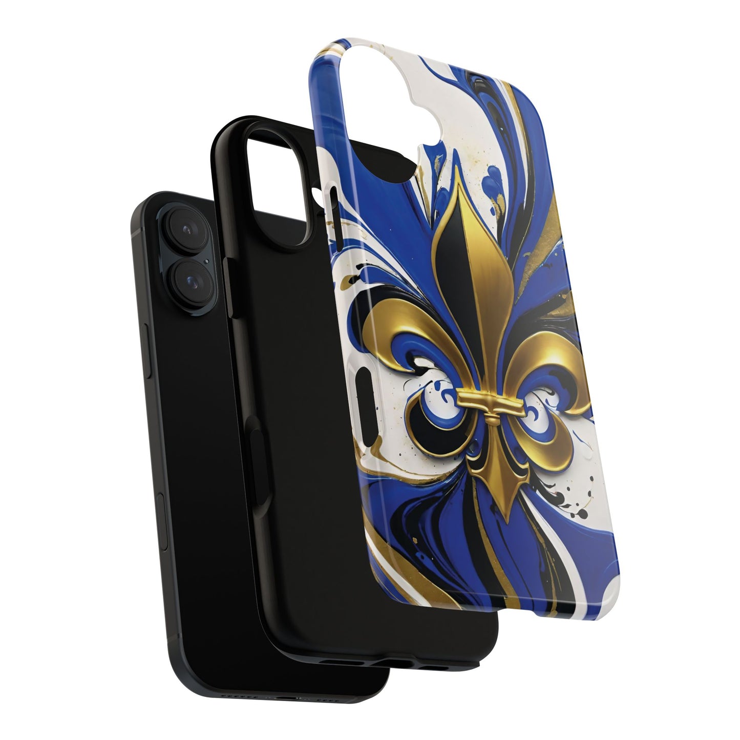 Blue and Gold Fleur-de-Lis 01