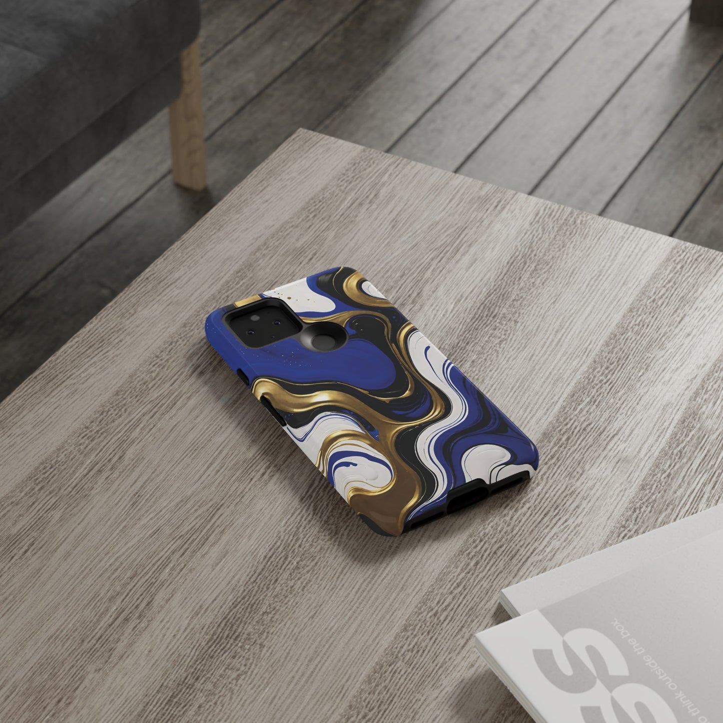 Blue and Gold Swirl 03