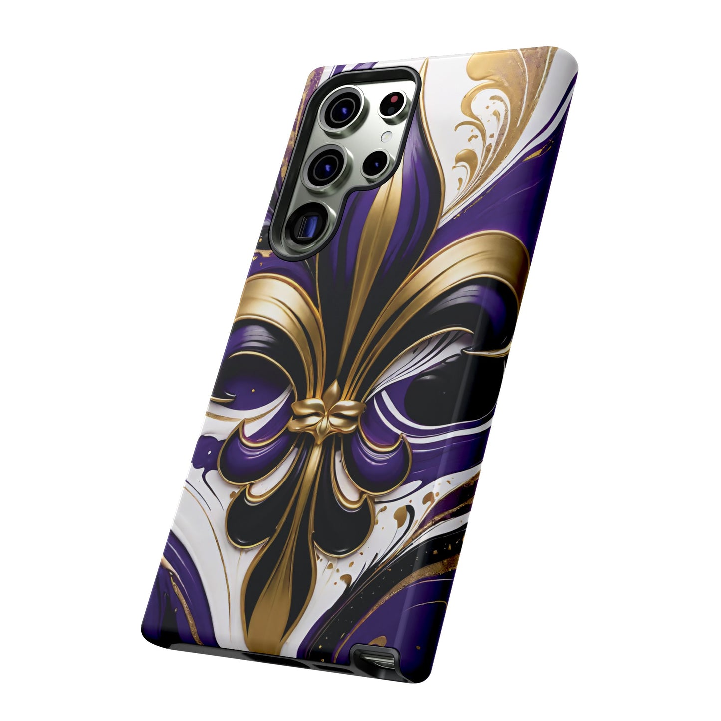 Purple and Gold Fleur-de-Lis 02