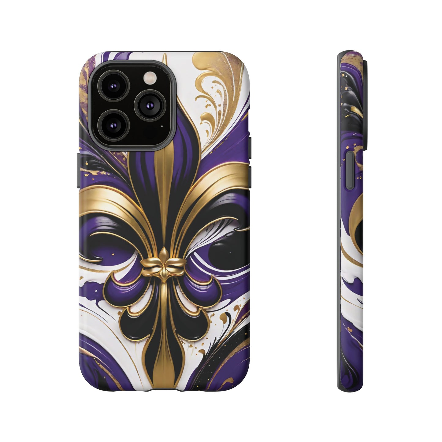 Purple and Gold Fleur-de-Lis 02