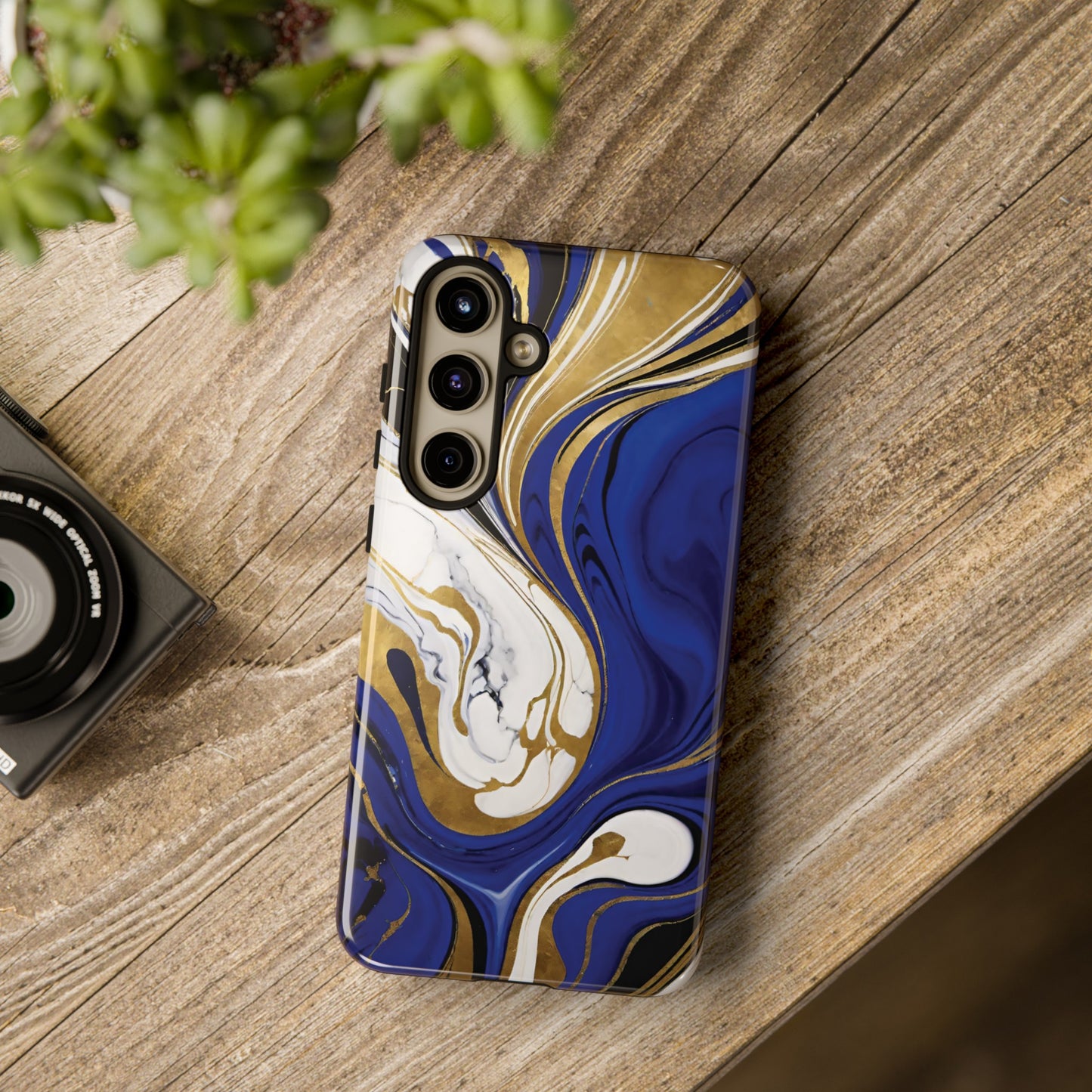 Blue and Gold Swirl 01