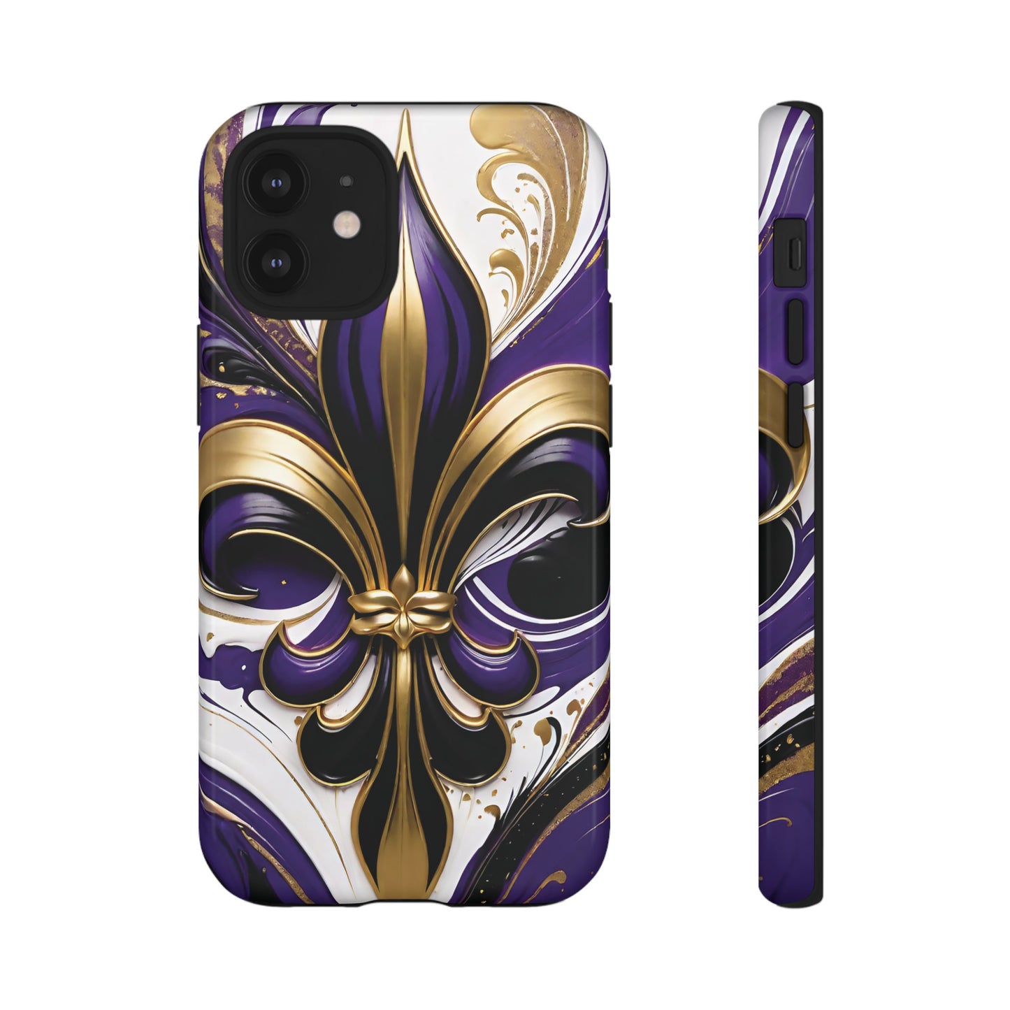 Purple and Gold Fleur-de-Lis 02