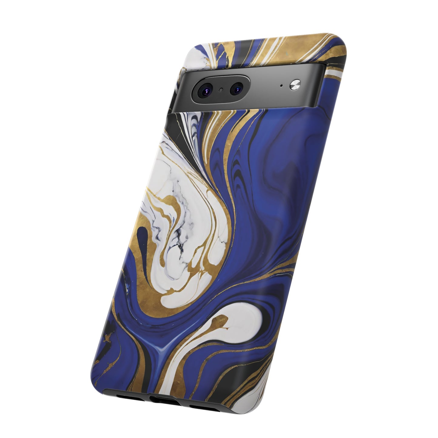 Blue and Gold Swirl 01