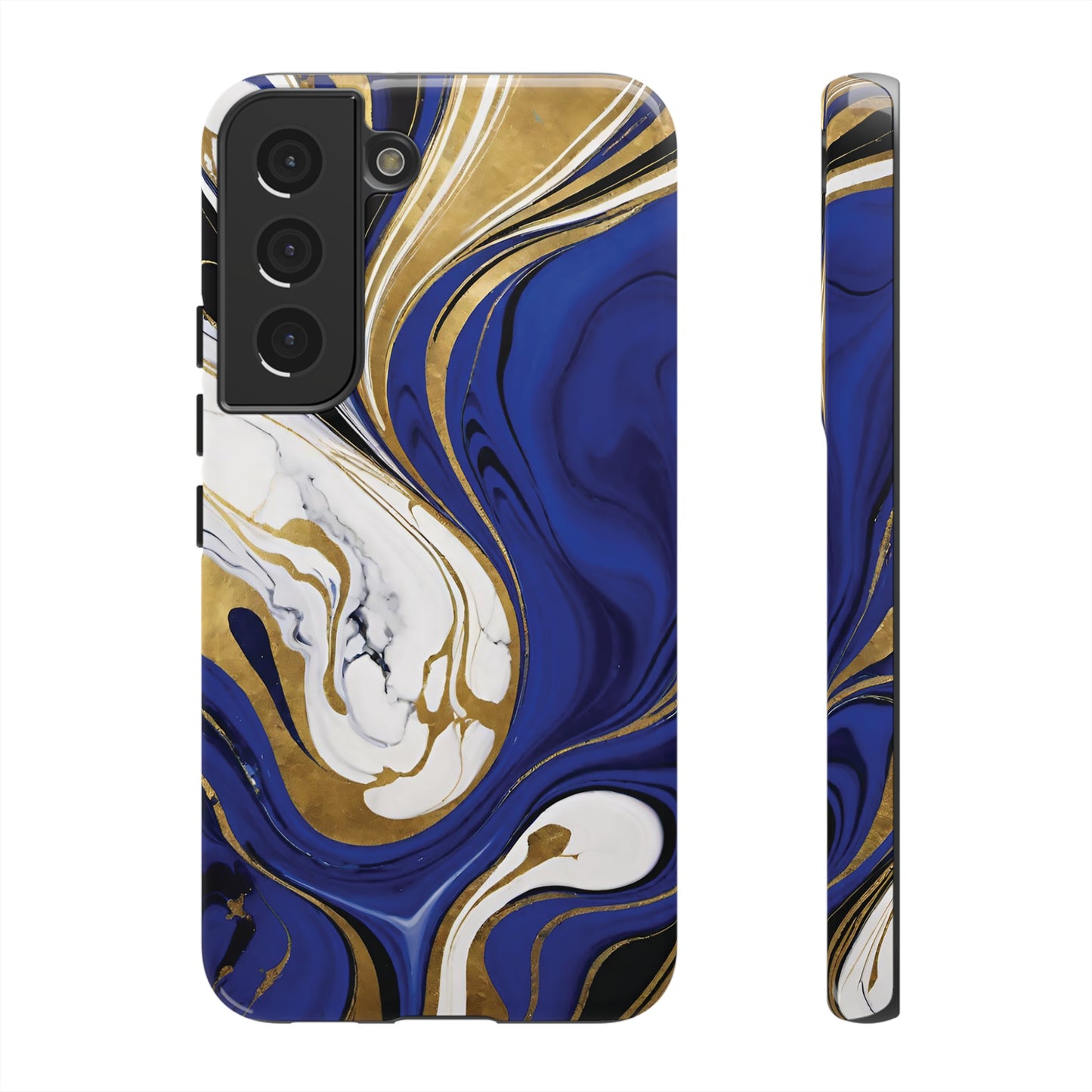 Blue and Gold Swirl 01