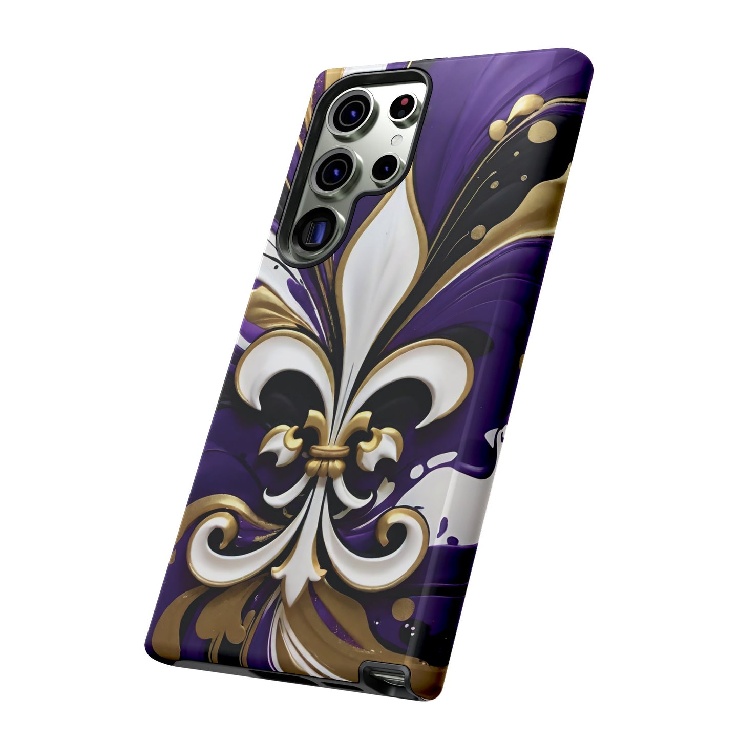 Purple and Gold Fleur-de-Lis 03