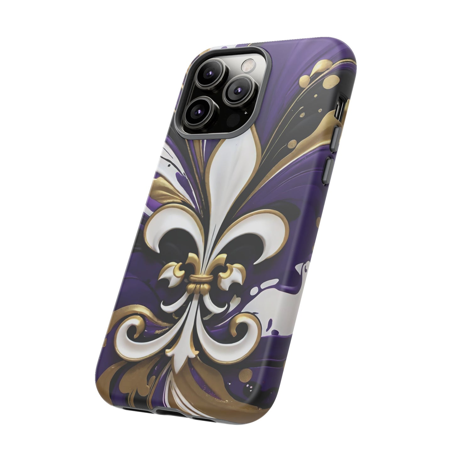 Purple and Gold Fleur-de-Lis 03