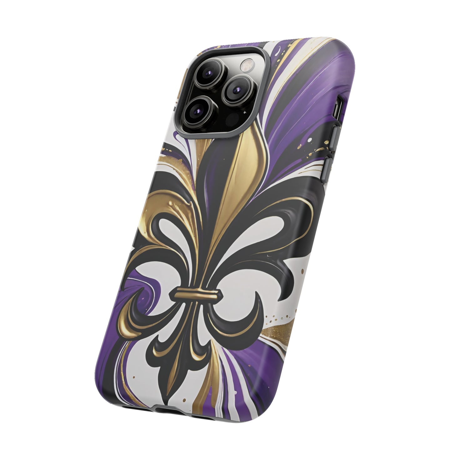 Purple and Gold Fleur-de-Lis 01