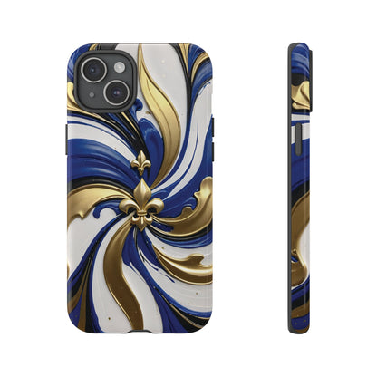 Blue and Gold Fleur-de-Lis 03