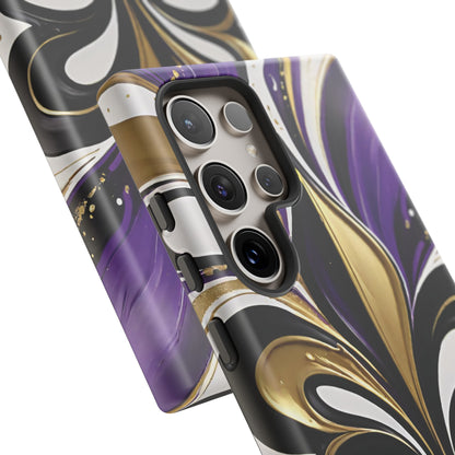 Purple and Gold Fleur-de-Lis 01