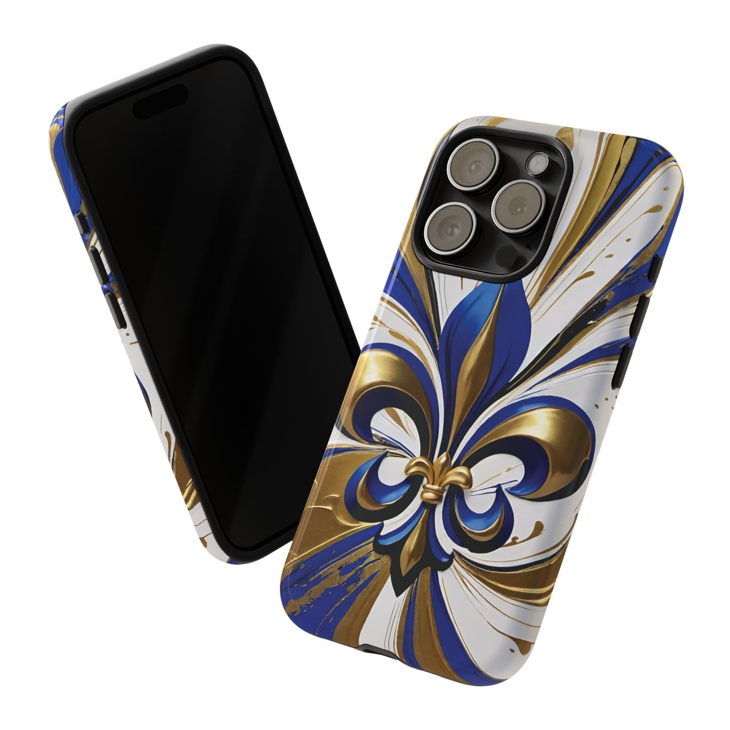 Blue and Gold Fleur-de-Lis 02