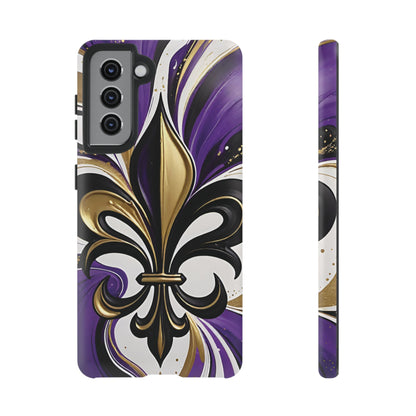 Purple and Gold Fleur-de-Lis 01