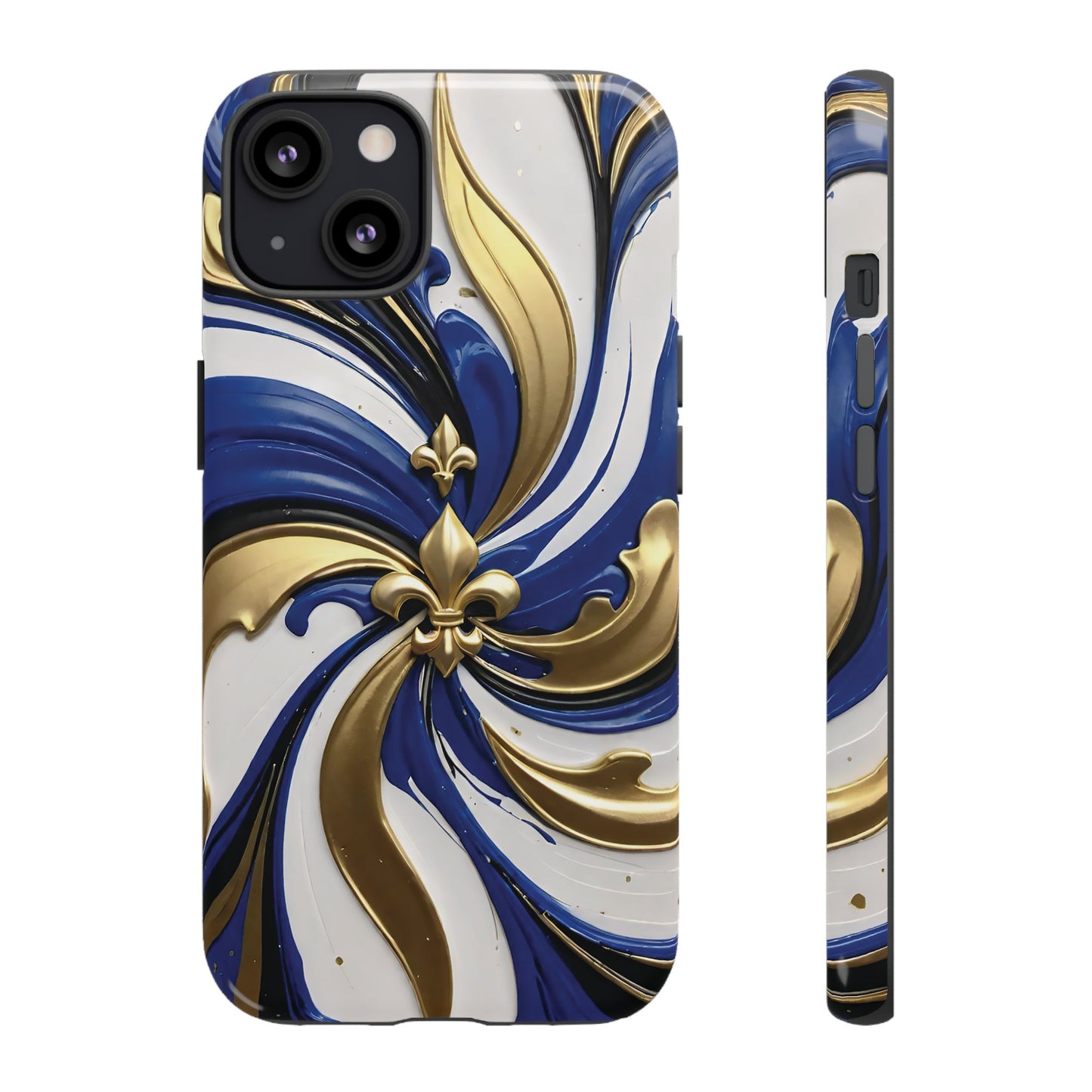 Blue and Gold Fleur-de-Lis 03