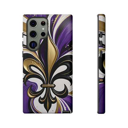 Purple and Gold Fleur-de-Lis 01