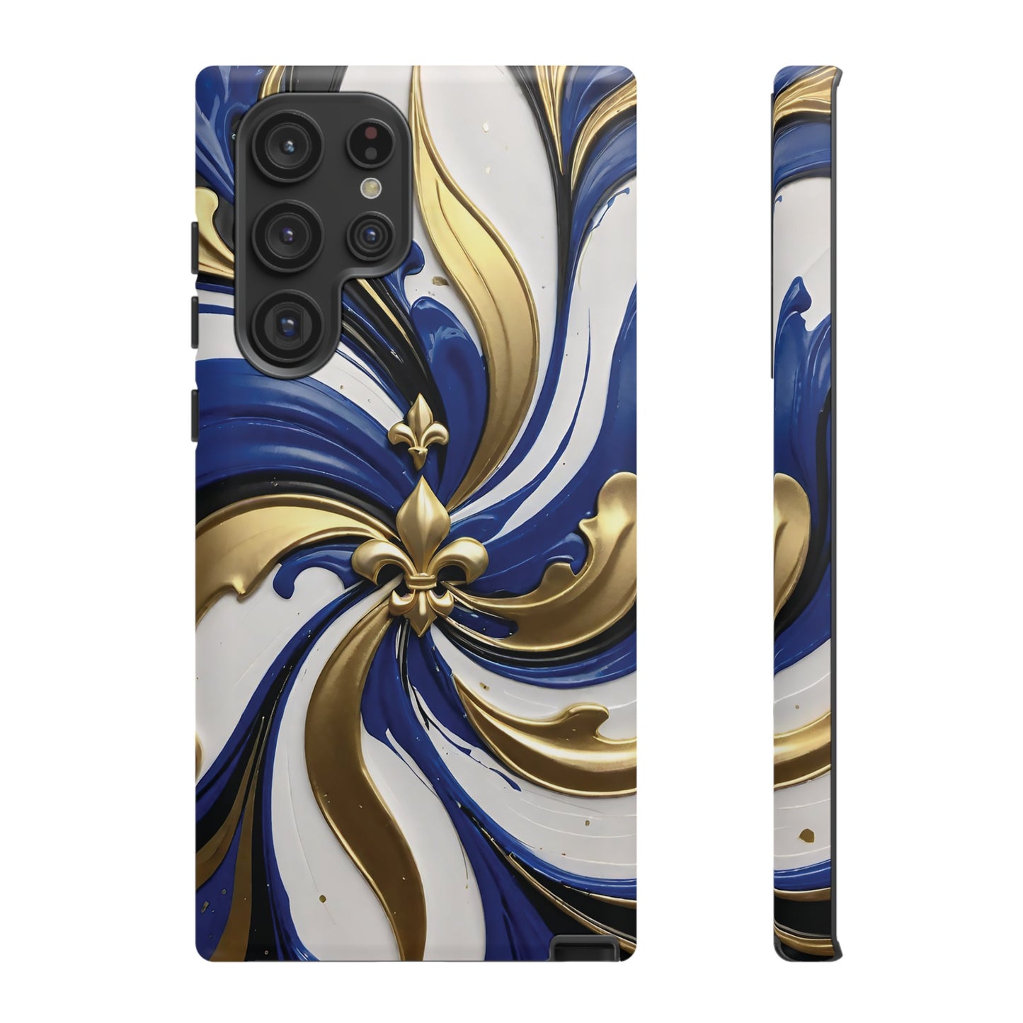 Blue and Gold Fleur-de-Lis 03