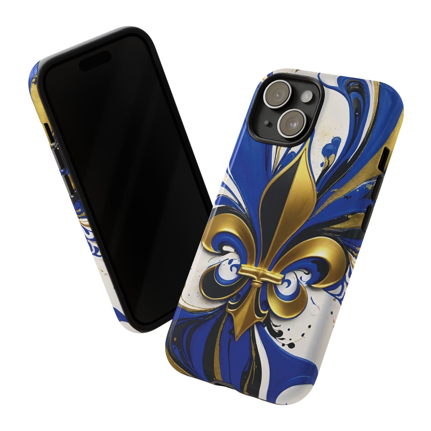 Blue and Gold Fleur-de-Lis 01