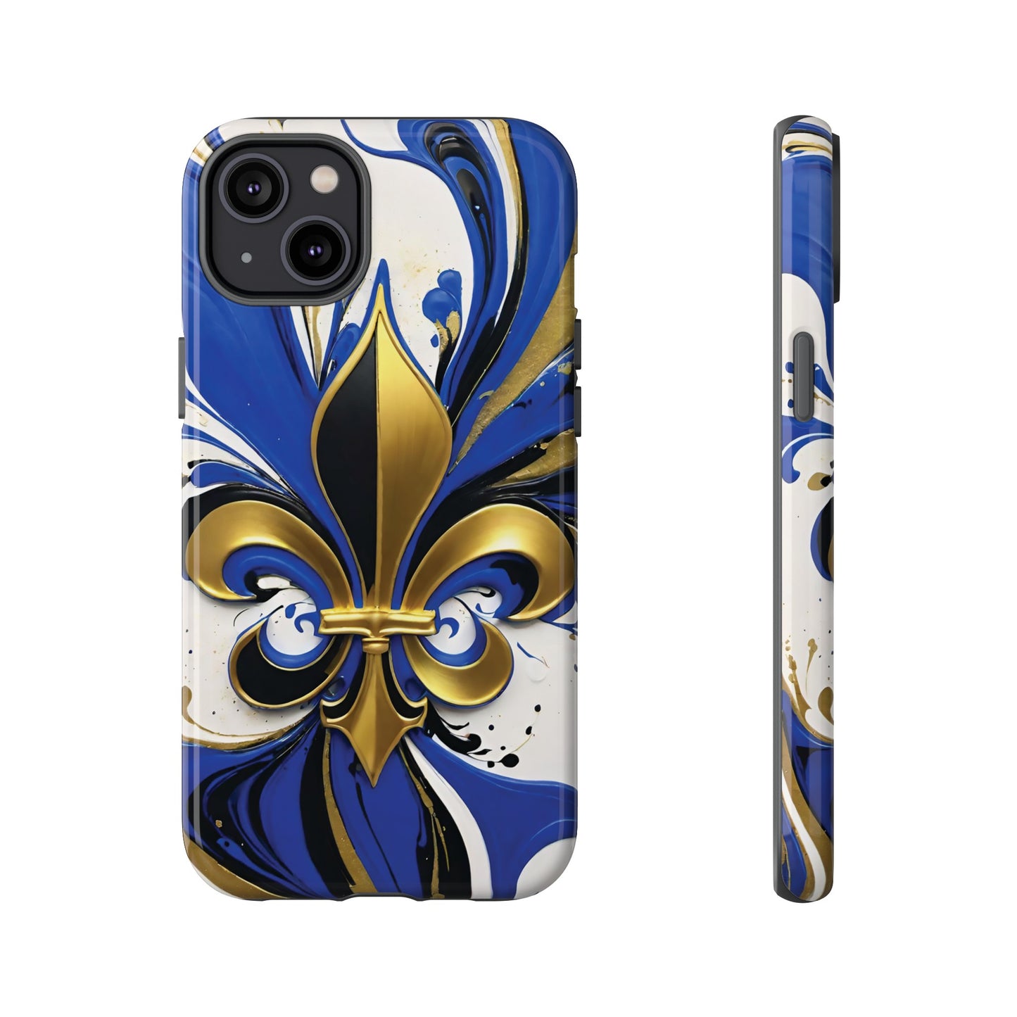 Blue and Gold Fleur-de-Lis 01