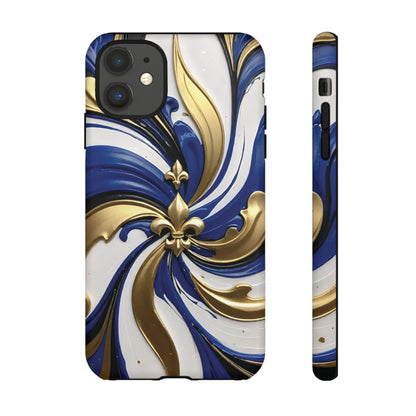 Blue and Gold Fleur-de-Lis 03