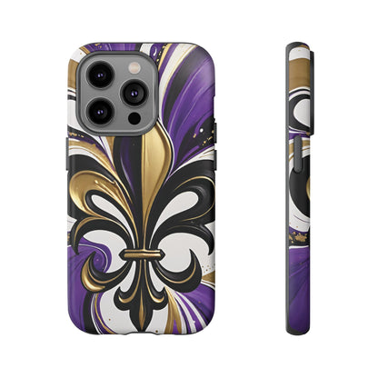 Purple and Gold Fleur-de-Lis 01