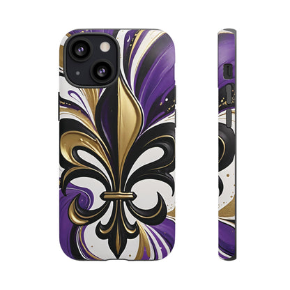 Purple and Gold Fleur-de-Lis 01