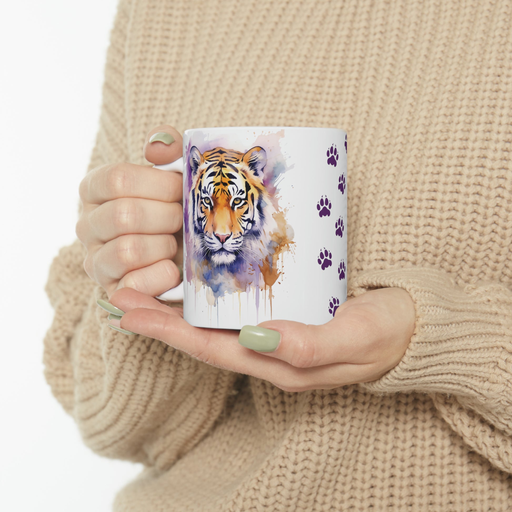 Tiger Prints Mug, 11oz - ShadowCrafts Studio