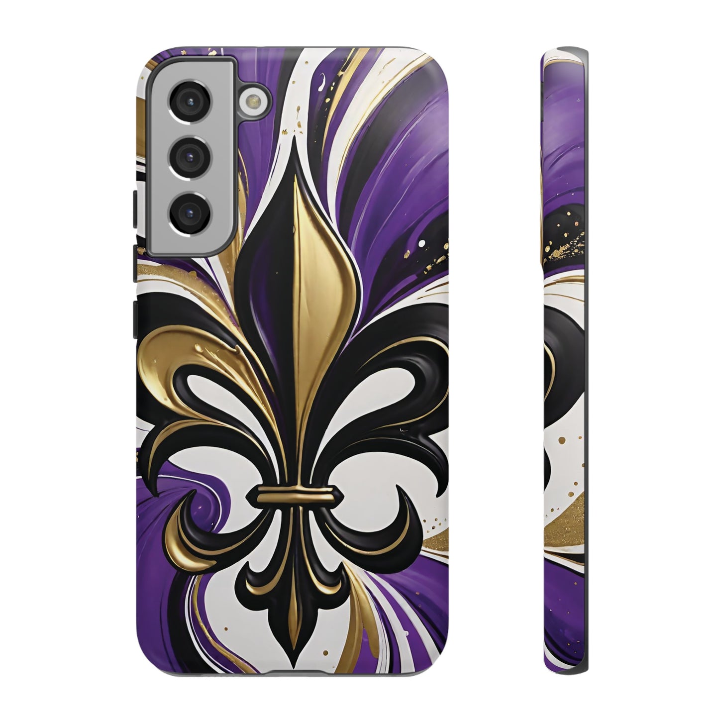 Purple and Gold Fleur-de-Lis 01