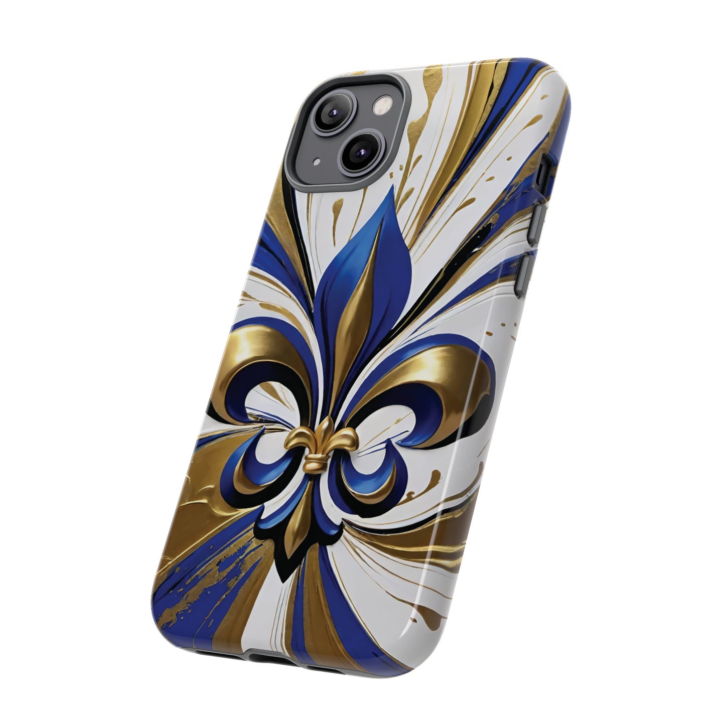 Blue and Gold Fleur-de-Lis 02