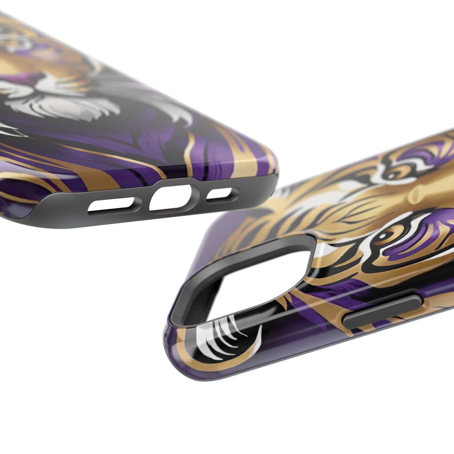 Purple and Gold Tiger Magnetic Tough Case