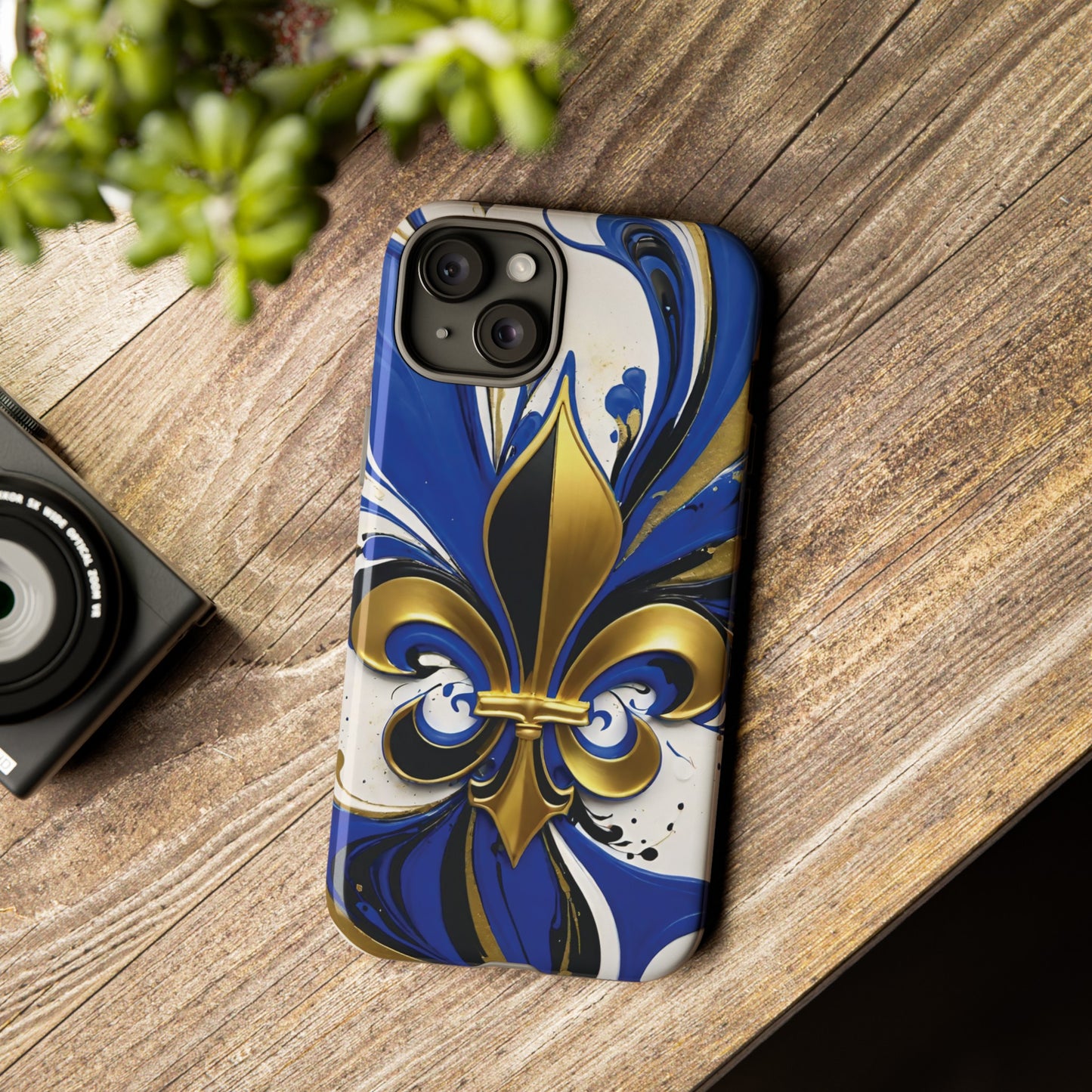 Blue and Gold Fleur-de-Lis 01