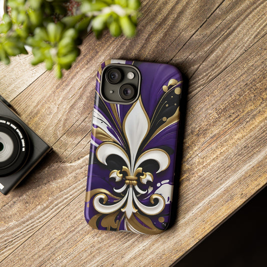 Purple and Gold Fleur-de-Lis 03