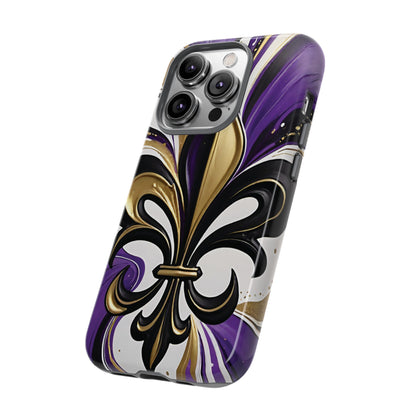 Purple and Gold Fleur-de-Lis 01