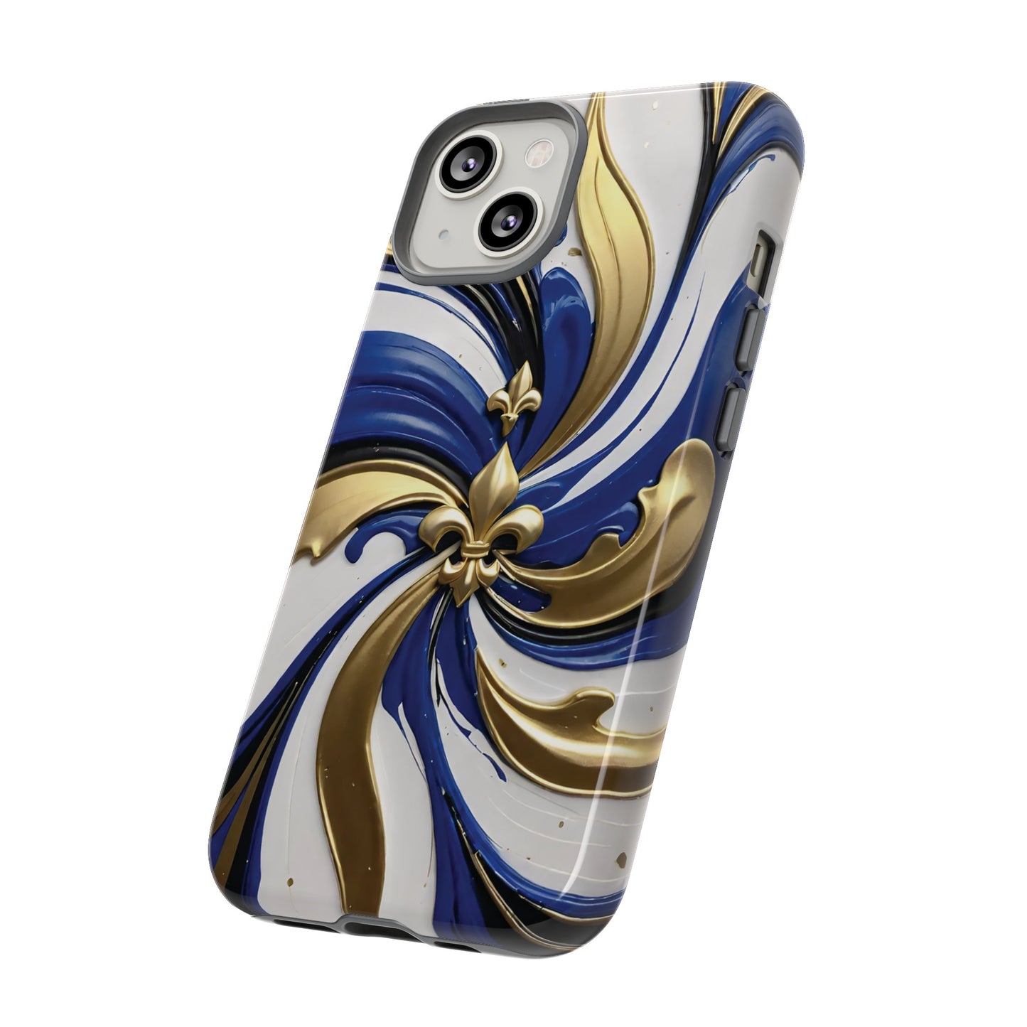 Blue and Gold Fleur-de-Lis 03