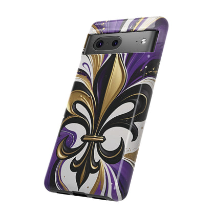 Purple and Gold Fleur-de-Lis 01